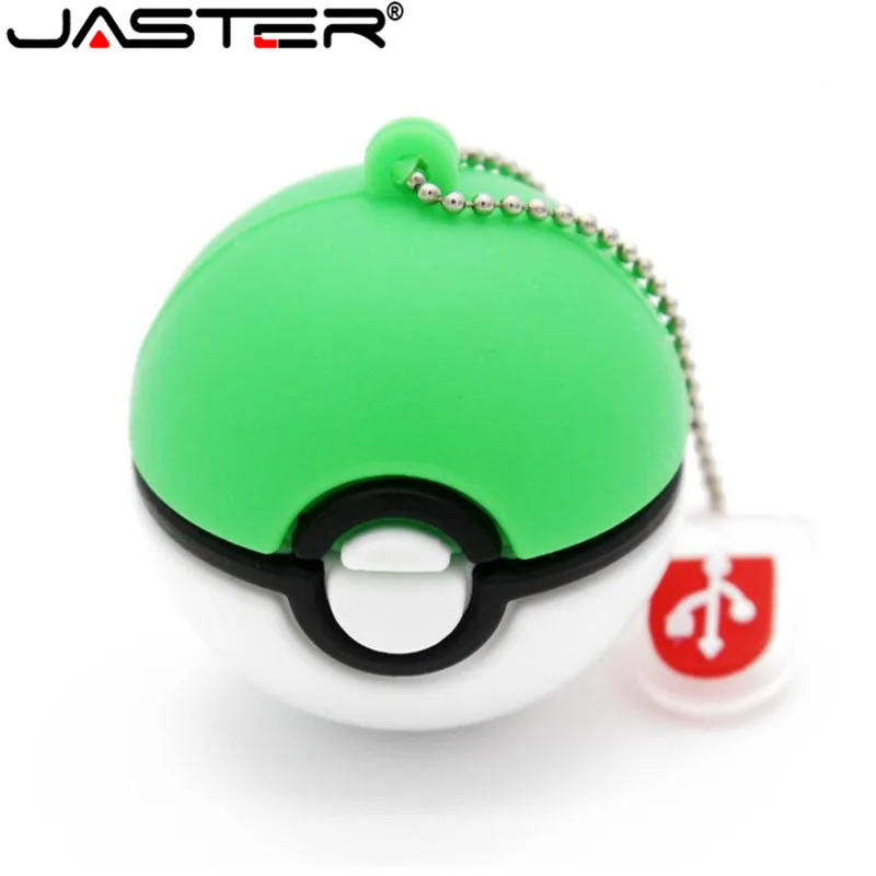 JASTER Pokemon usb флеш-накопитель Pocket Monster Poke Ball Pikachu Флешка 4 ГБ 16 ГБ 32 ГБ 64 ГБ u диск memory stick модная