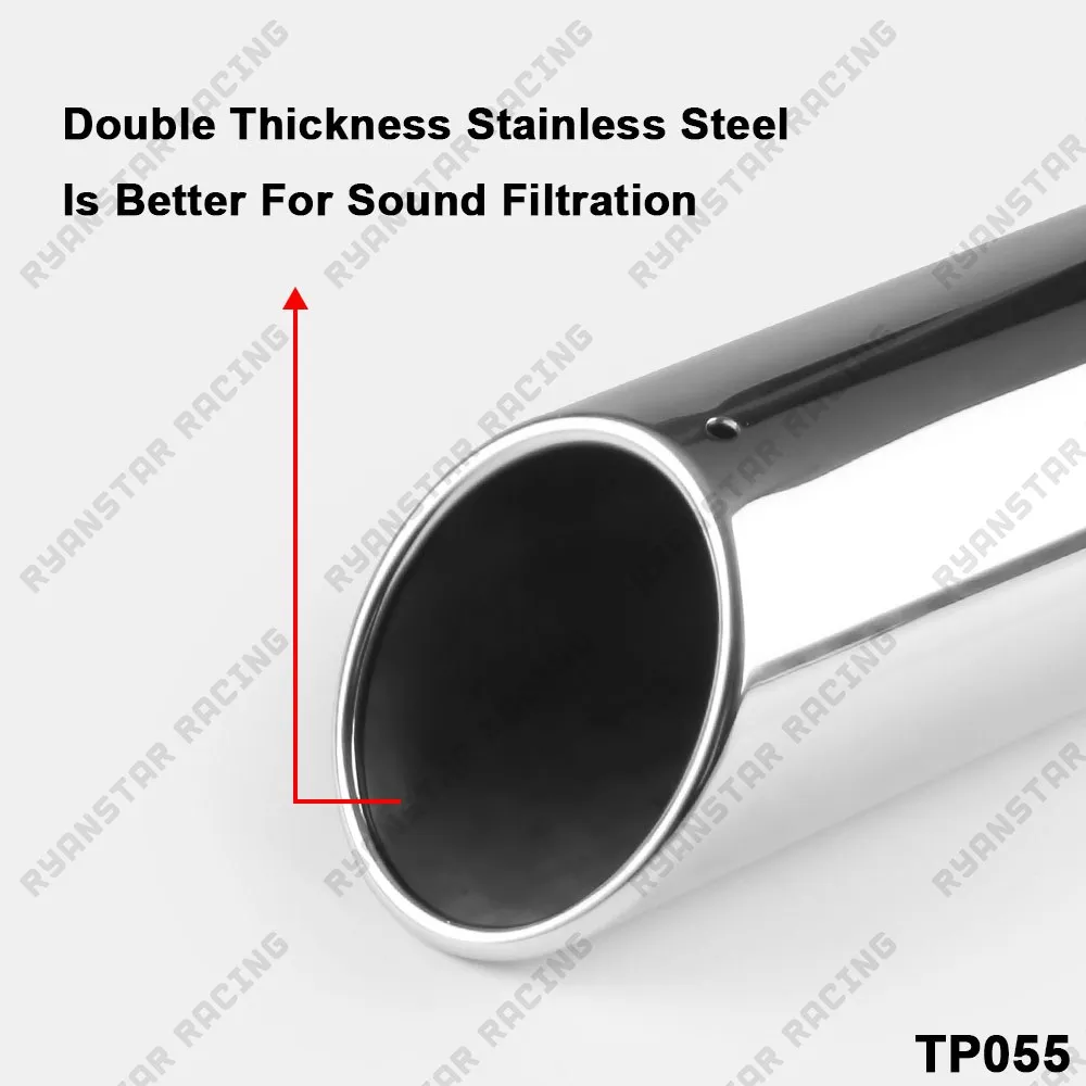 Бесплатная доставка 10 3 &quotглушитель выхлопной трубы из нержавеющей стали 2 5&quot