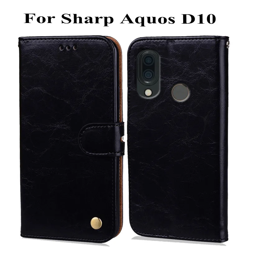 Роскошный нескользящий Чехол-бумажник из искусственной кожи для Sharp Aquos D10