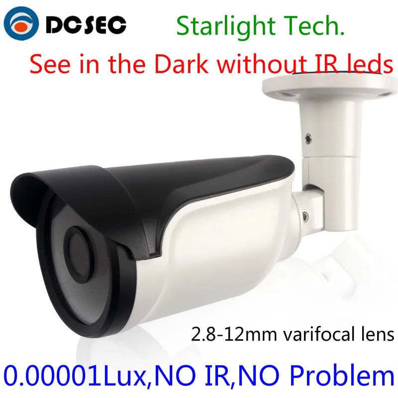 Sony 700TVL Цвет Ночное видение Starlight наблюдения Indoor/Outdoor безопасности Камера с 2.8 12 мм
