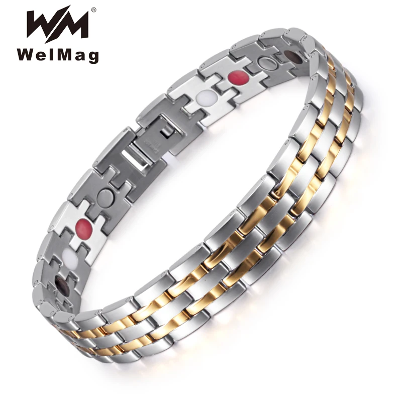 WelMag новые целебные магнитные браслеты для мужчин 4 в 1 элементы здоровья