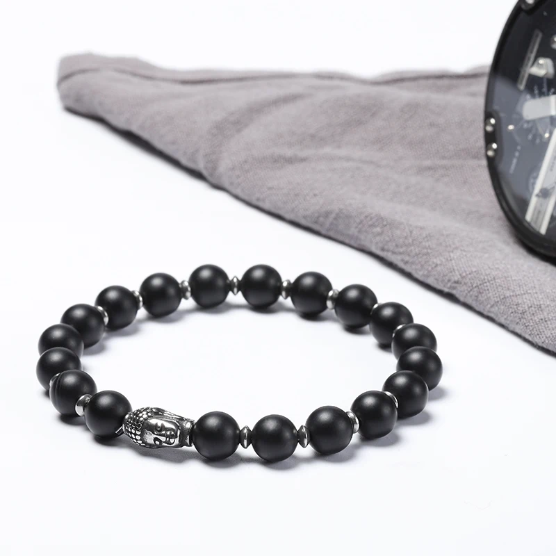 

Men Natural stone Bead Tibetan Buddha Bracelet stainless steel chakra Diffuser Bracelets Jewelry gift 50pcs/lot+freeshipping