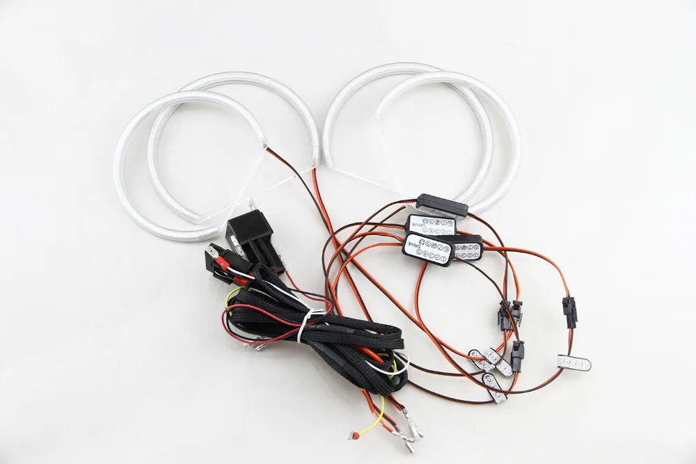 3014 LED 99 SMD Angel Eyes для BMW E46 комплект кольцевых гало без проектора белый (без фара