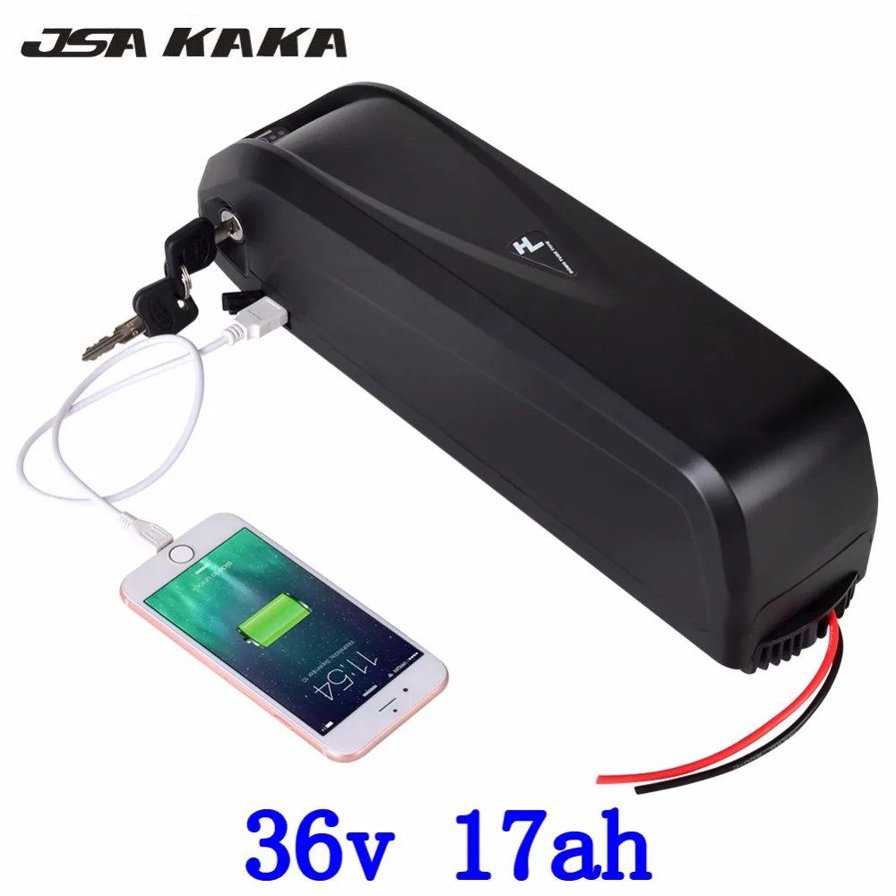 

36V electric bicycle battery 36V 17AH Hailong lithium battery use LG cell 36V 250W 500W 1000W electric bike battery +charger