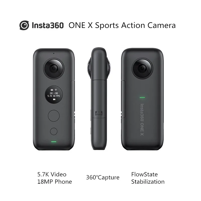 Спортивная Экшн камера Insta360 ONE X Insta 360 One 5 7 K VR для iPhone и Android|Аксессуары видеокамер