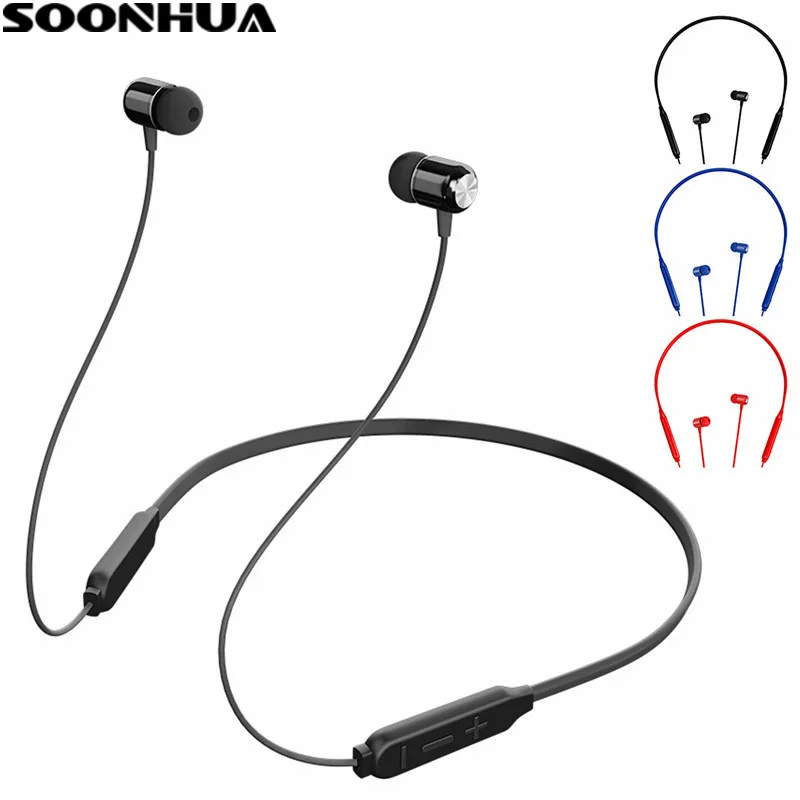 SOONHUA Магнитная Беспроводной Bluetooth наушники супер бас спортивные устойчивое