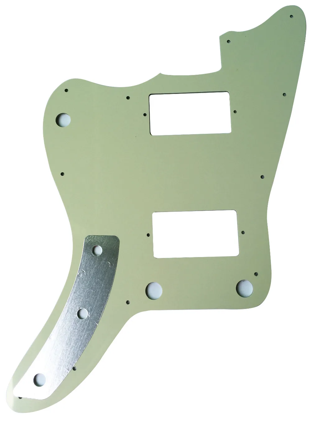 Pleroo Custom Guitar pickgaurd - For MIJ Jazzmaster Pickguard with PAF Humbucker 3 Ply Mint Green | Спорт и развлечения