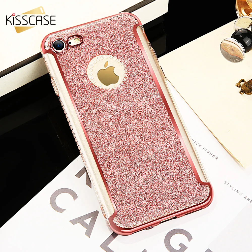 Чехол kisscase для Iphone 5 5S 6 s милый силиконовый чехол блестящий Дамский 7 Plus|for iphone|cover for
