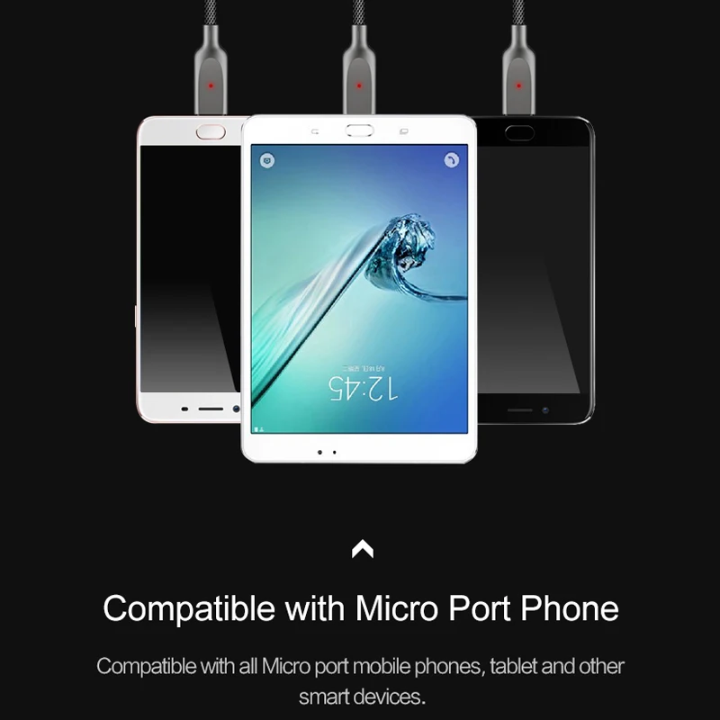 СВЕТОДИОДНЫЙ Свет Micro USB кабель авто отключен USAMS Нейлон Плетеный для samsung