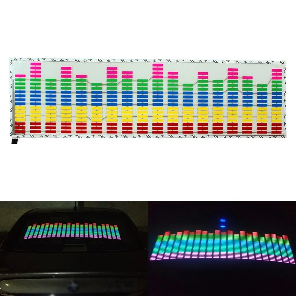 Автомобильная наклейка музыкальный ритм светодиодная вспышка лампа звуковая