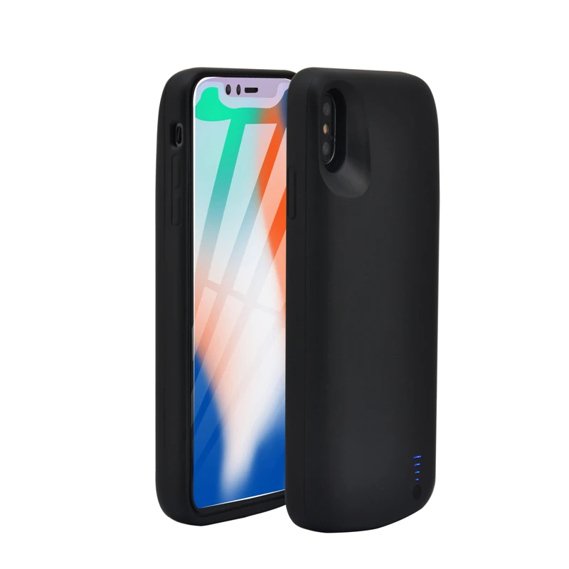 6000m Portable Powerbank Pack For iPhone XR Xs Max Battery Case 5000mAh External Battery Charger Case For iPhone X Xs