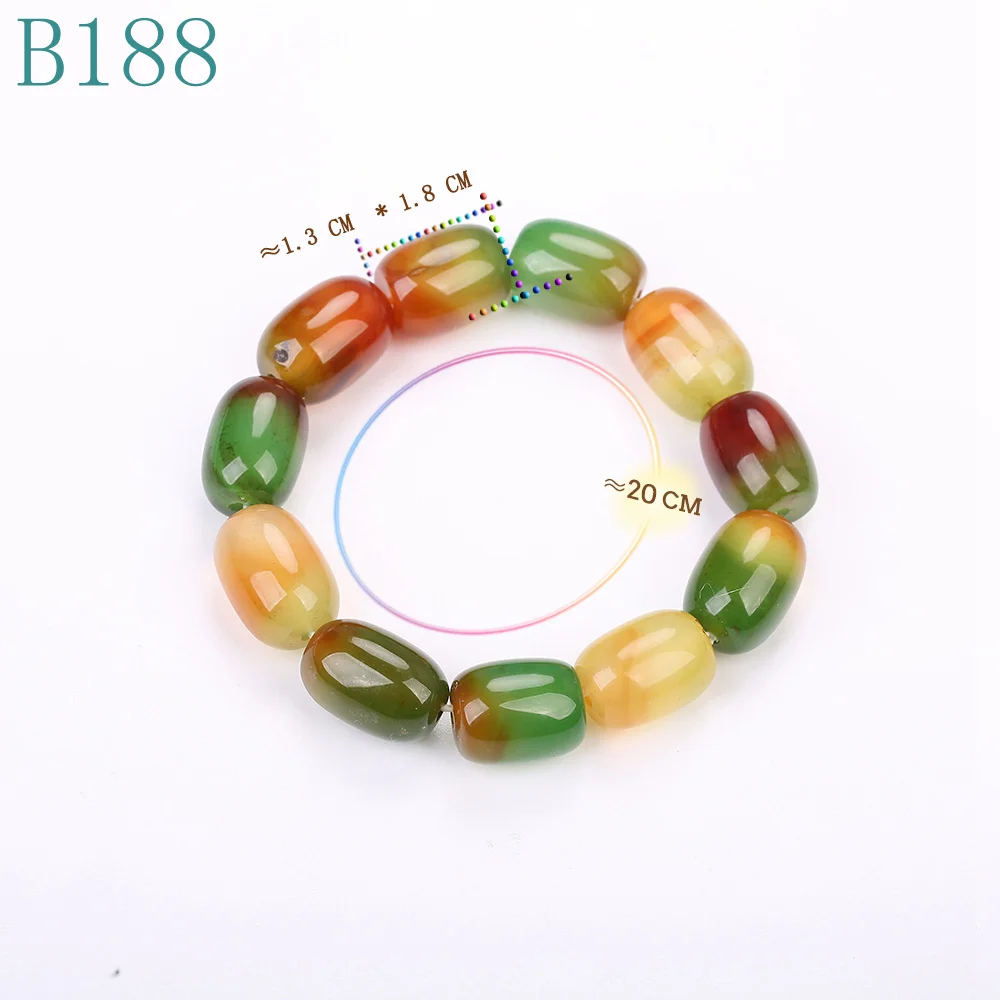 Rainbow Agate Yumten бисерные браслеты Натуральный Полудрагоценный камень красный зеленый бисер модные аксессуары мощный драгоценный камень рейки женские ювелирные изделия очаровательный подарок - Окраска металла: Rainbow Agate
