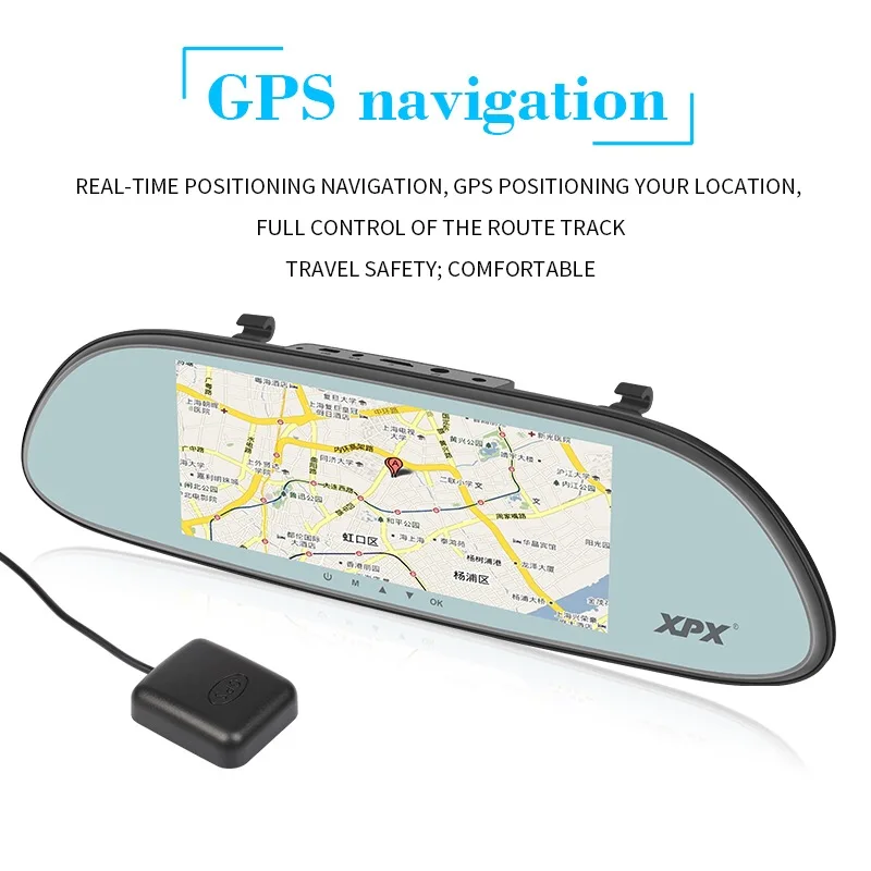 XPX ZX858 видеорегистратор Автомобильный заднего вида Камера с gps Wi Fi Full HD Allwinner A33 170