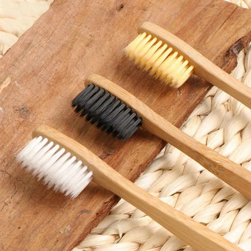 Экологически дерево Зубная щётка Bamboo мягкая Fibre деревянной ручкой низким уровнем