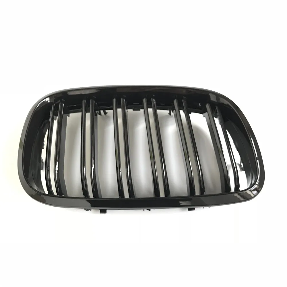 L + R Передняя глянцевая черная двойная планка передняя решетка для BMW E70 X5 E71 X6 2007