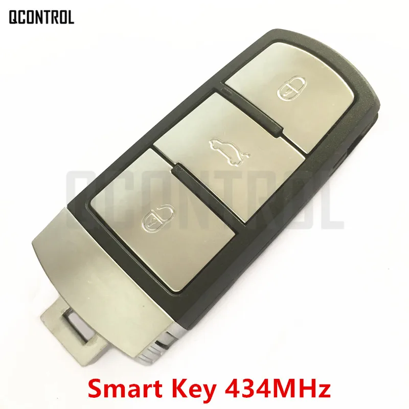 QCONTROL Автомобильный Дистанционный умный ключ DIY для VW/VOLKSWAGEN 3C0959752AD/HLO3C0959752AD для PASSAT/CC/MAGOTAN полный ключ