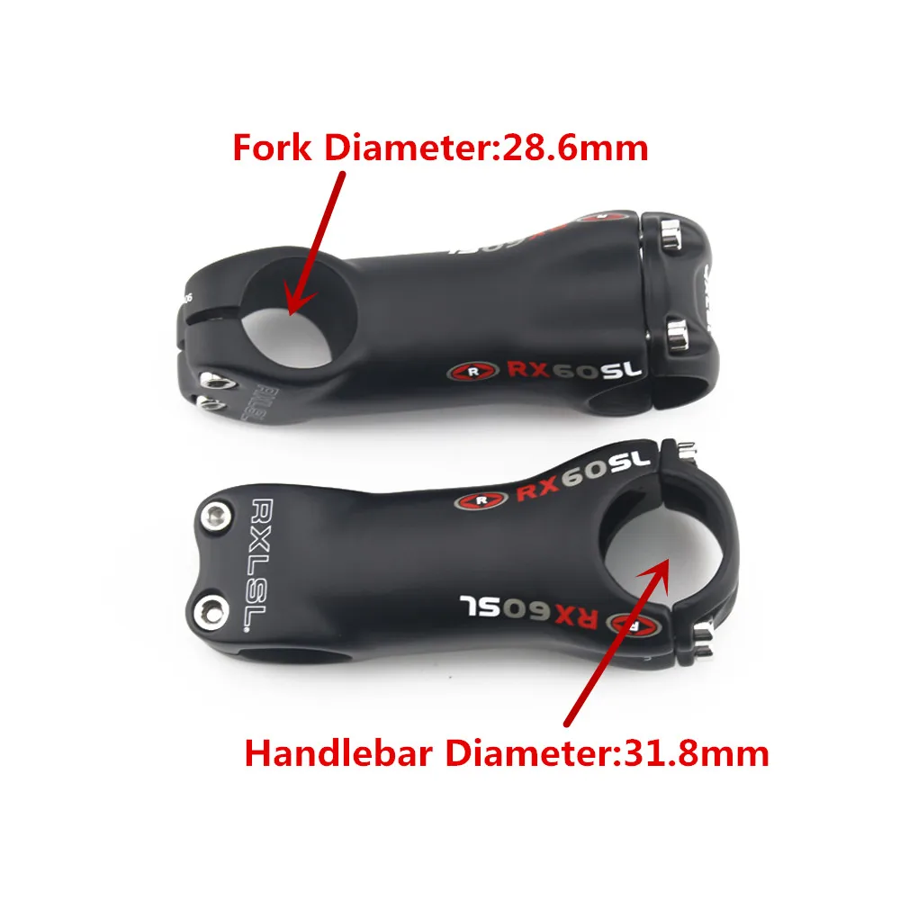 Черный велосипедный стержень RXL SL шоссейный велосипед с черными стеблями 31 8 мм 360