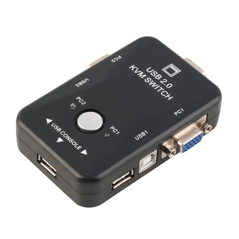 KVM-переключатель 2 порта USB 0 VGA/SVGA для совместного использования монитора