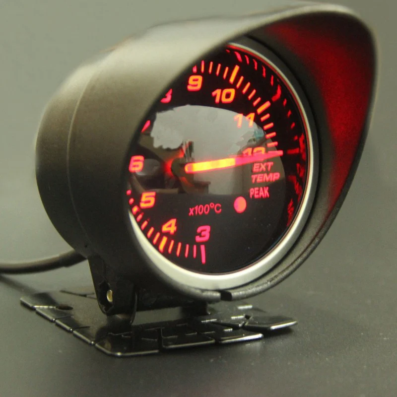60 мм LED Выхлопных Газов Temp Gauge Высокое Качество Авто Измеритель температуры