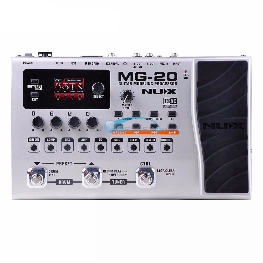 Nux MG 20 гитарный модельный процессор lcd Digitech мультиэффект педали 60 Effector модули 72