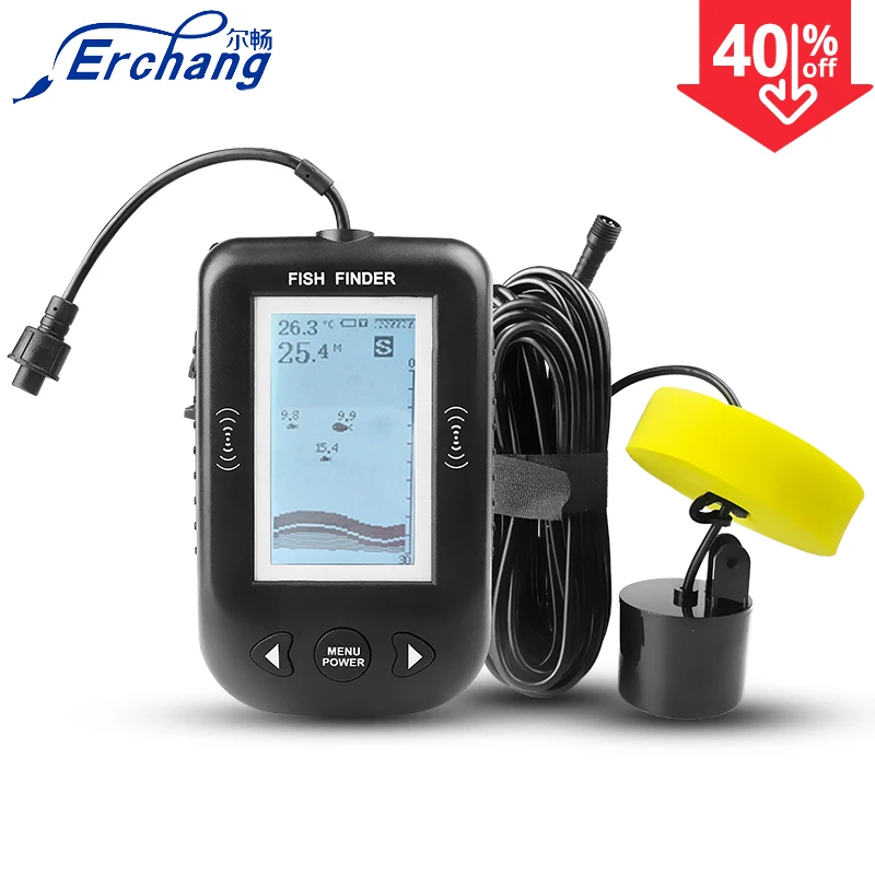 Эхолот рыболокатор Erchang XF02 портативный эхолот с сигнализацией 9 м 0 6 100 датчик