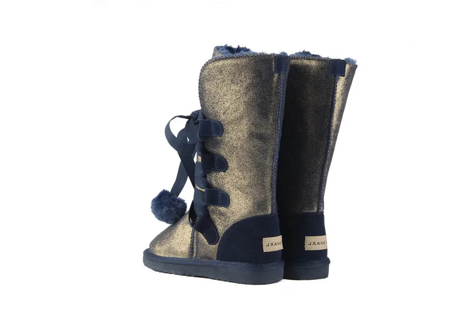 JXANG/классические женские зимние сапоги; кожаная зимняя обувь; bota feminina botas mujer zapatos; женские водонепроницаемые зимние сапоги