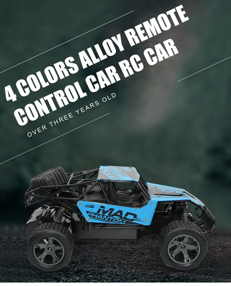 4WD 1:18 RC автомобили 2,4 GHz RC автомобиль амортизатор металлический корпус Внедорожный гоночный автомобиль багги электронный пульт дистанционного управления автомобиль игрушка