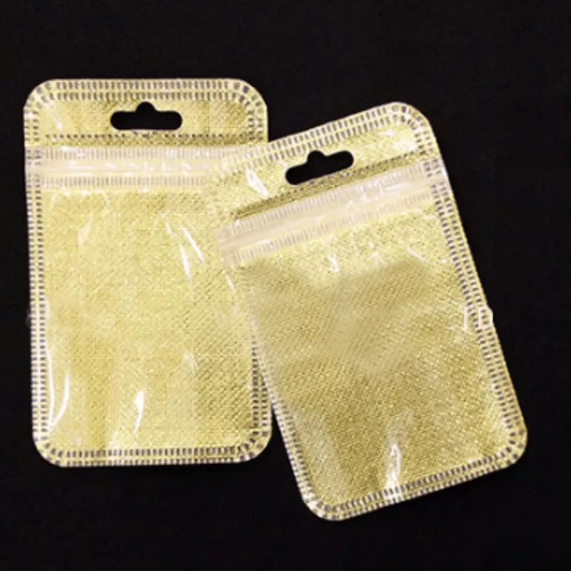 

200pcs Nonwoven fabric plastic zip lock bag USB drive small groceries packaging storage bags with handle