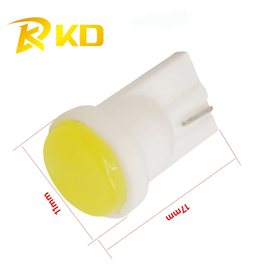KD 100 шт. внутренсветодиодный лампа для автомобиля T10 COB W5W 168 с клиновидным цоколем