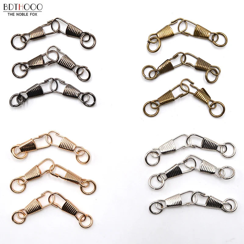 

20pcs Metal Snap Clips Hooks Loaded Clasp Keyring Buckle Hardware Accessories for Bag Chain Metal Small Buckle Zhu Dan Buckle