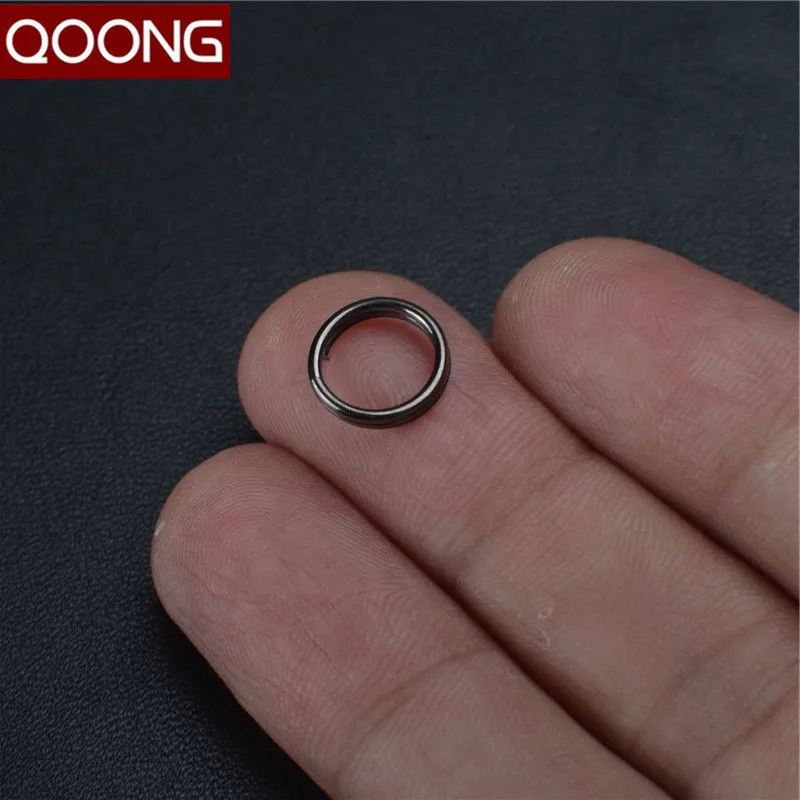 QOONG 10 шт., аксессуары для самостоятельной сборки, Ультра маленький брелок из марганцевой стали, универсальный держатель для ключей из нержавеющей стали, металлический брелок для ключей
