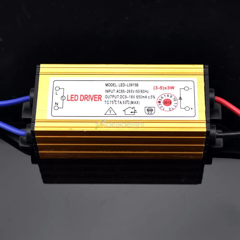 Водонепроницаемый драйвер постоянного тока стандарта IP65 яркостью 650 мА для