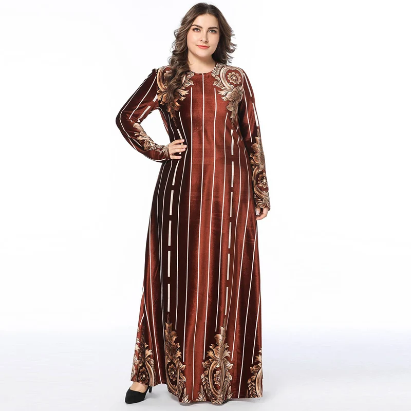 Осень abaya мусульманское хлопковое свободное Макси платье арабский Абая s пакистанский Дубай исламский принт оборками патч платья Vestidos большой размер
