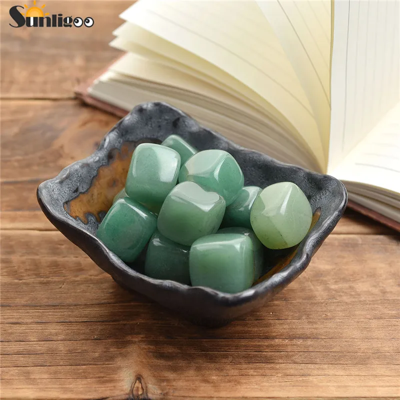 1 Set Green Aventuri Sunligoo 12 шт. набор натуральных драгоценных камней, Аметист/зеленый авантюрин Исцеление Кристалл Нерегулярные барабанные камень украшения дома - Цвет: 1 Set Green Aventuri
