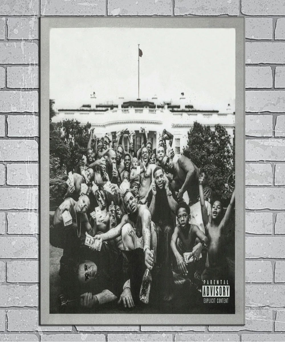 Альбом Kendrick Lamar To Pimp a Butterfly в стиле хип хоп светлый холст постер на заказ 24x36 27x40