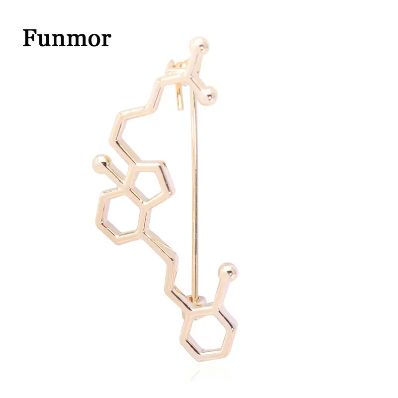 

Funmor Chemical Molecule Enamel Pins Copper Brooch Men Children Jackets Lapel Hoodie Jewelry Work Study Routine Accessories Gift