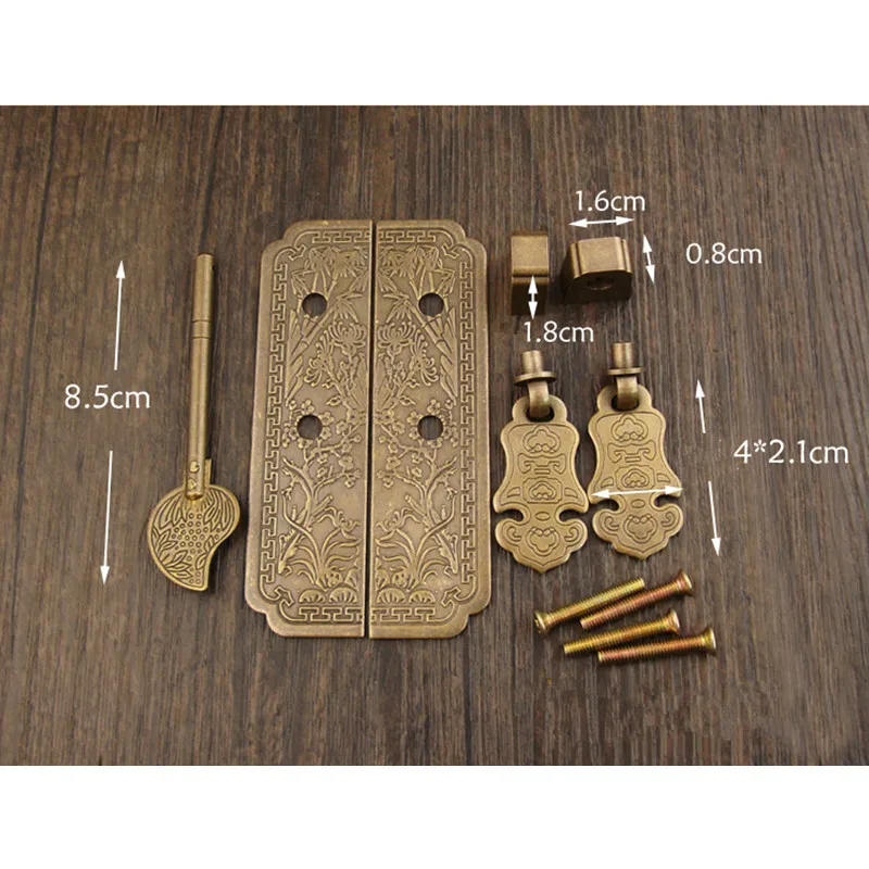 Vintage Brass Handle Kitchen Drawer Cabinet Door Bamboo Flowers Furniture Knobs Hardware Cupboard Pull Handles 10*2.6cm 1 Set |