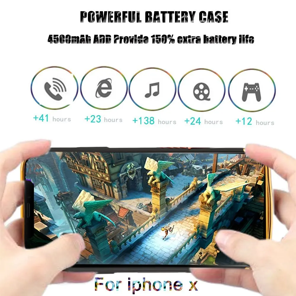 США Быстрая /5500 мАч батарея чехол для iPhone X /XS внешний Банк питания зарядное устройство чехол для телефона