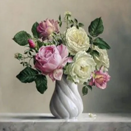 DIY 5D картина вышитая бисером ваза украшенный стразами живопись Алмаз вышивка