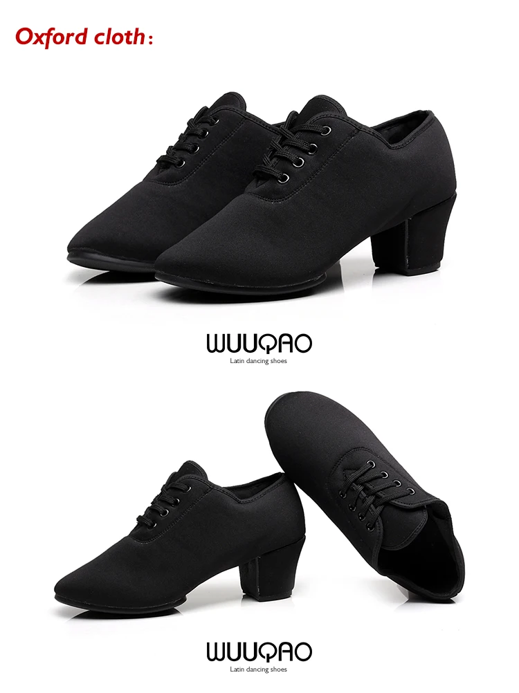 Women's Leather Latin Dance Shoes Ballroom Dancing Shoes Soft Sole Sailor Dance Shoes Adult Practice Dance Shoes Of Cloth