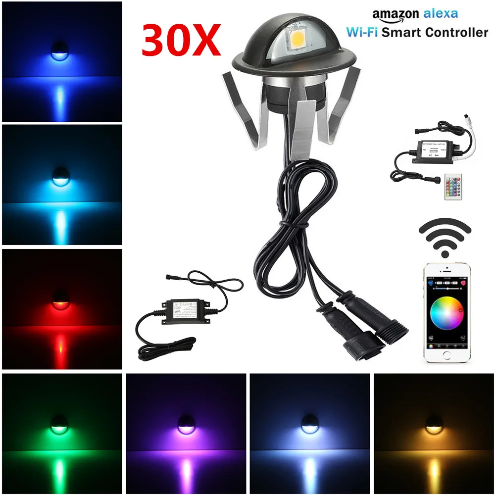 30 шт. RGB разноцветный WIFI контроллер таймер Dimer Black Half Moon 35 мм светодиодный для
