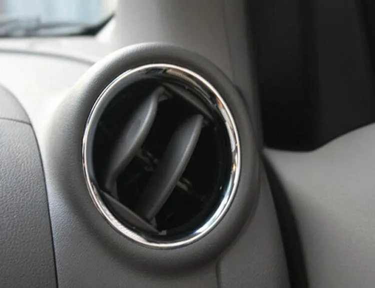 ABS A/C воздуха вентиляционное кольцо накладка стайлинга автомобилей Стикеры аксессуар для Nissan Versa Almera Latio 2012 2013