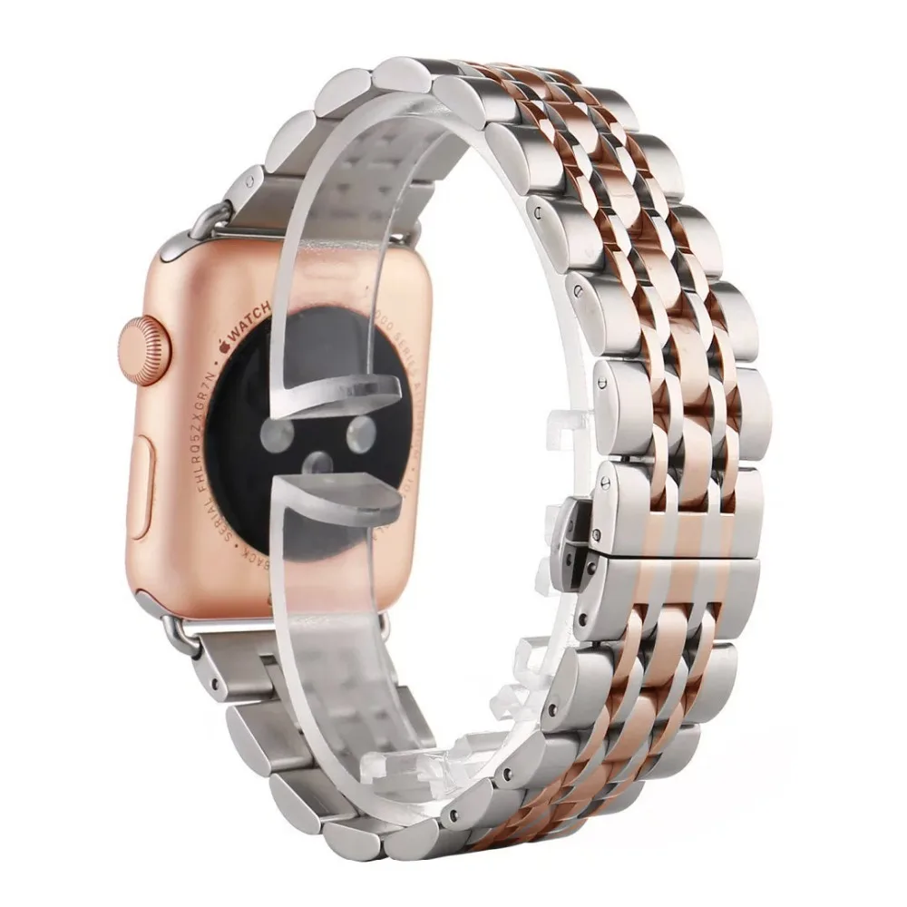 Ремешок из нержавеющей стали для Apple Watch Band 42 мм 38 iWatch 4 3 2 1 40 44 сменный Браслет 5
