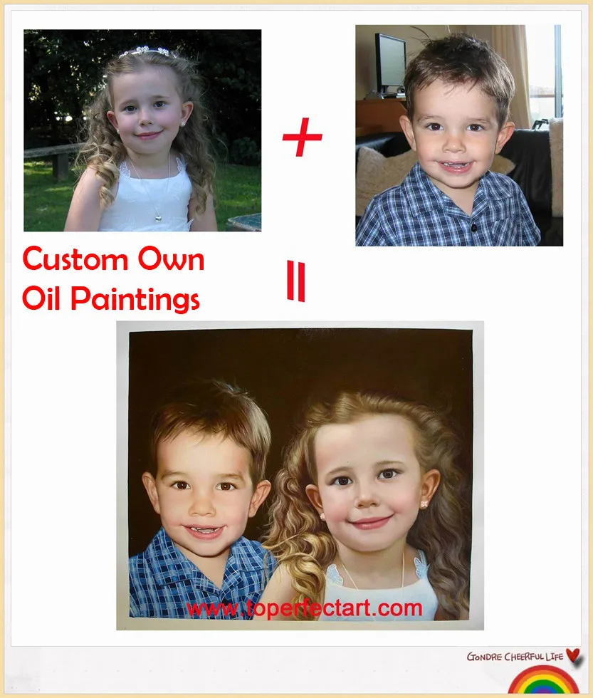 Картины маслом на заказ с фотографий ваши картины для семьи друзей малышей