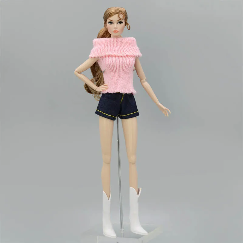 Pure Color Soft Knitted Woven Tops Sweater For Barbie Doll Clothes Blythe Gifts 1/6 Accessories Kids Toy | Игрушки и хобби