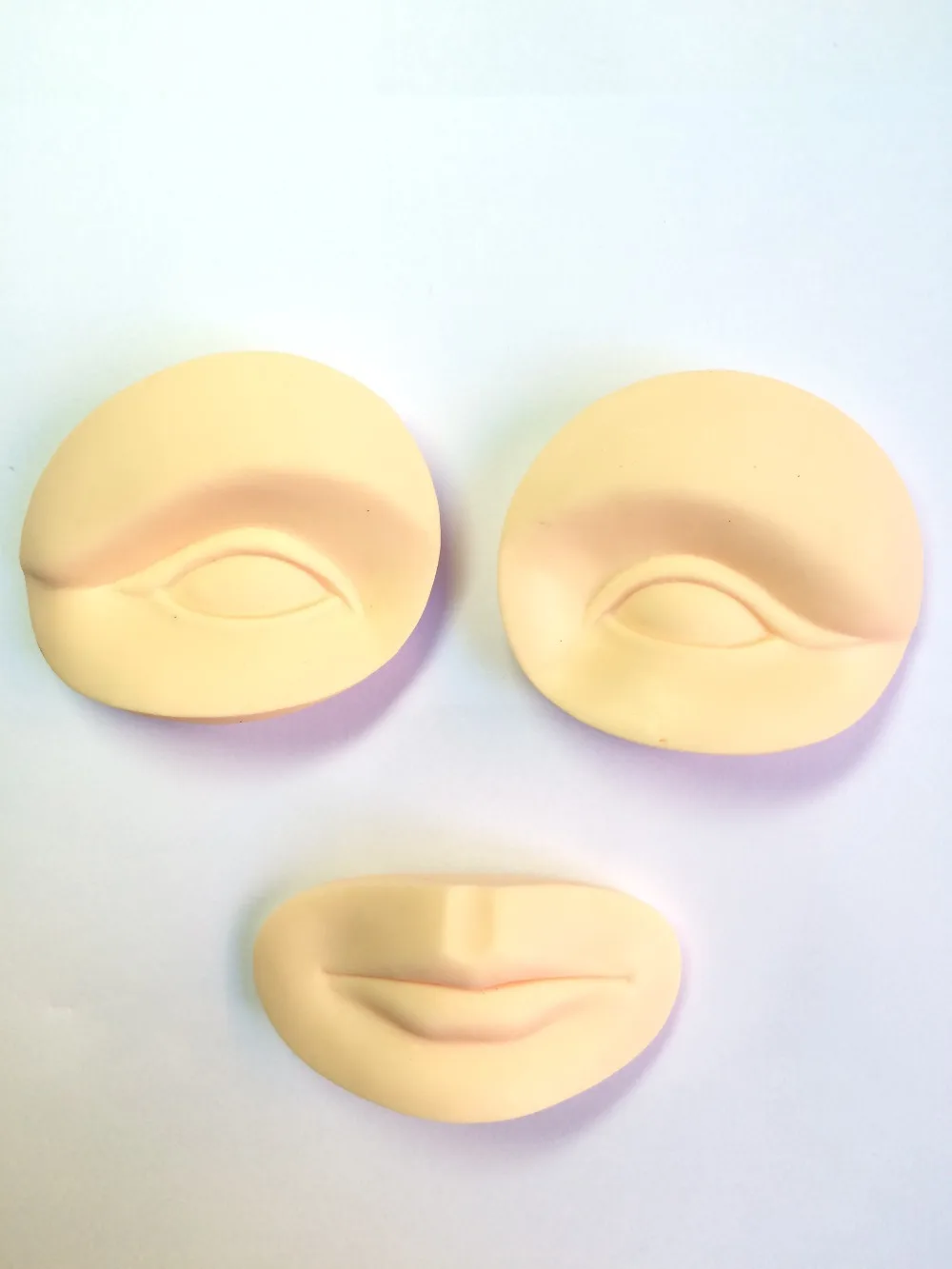 

2 шт. глаза + 1 шт. набор для губ, 3D Перманентный макияж, татуировка, Резиновая кожа, искусственная татуировка, тренировочные шкуры