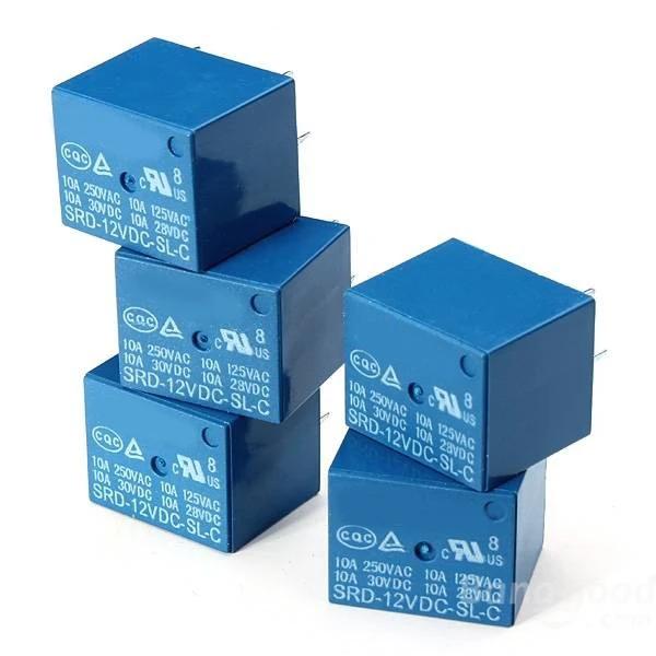 

Релейный модуль 10 шт./лот SRD-12VDC-SL-C PCB тип 12 В DC Бесплатная доставка