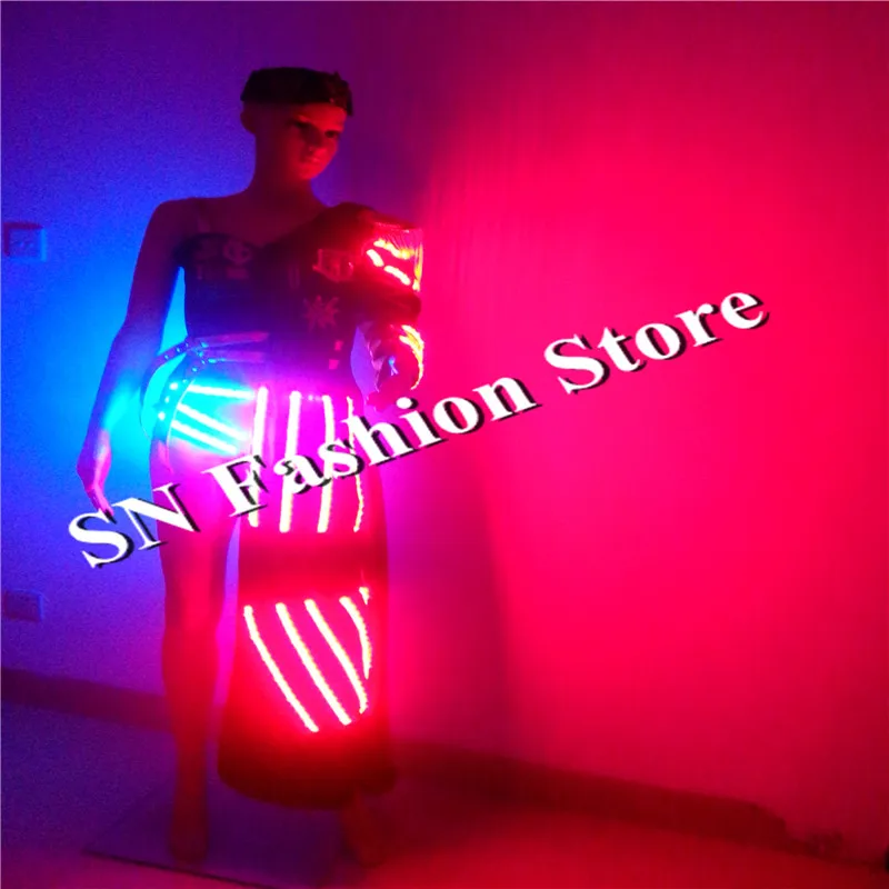 Яркие бальные костюмы SN80 со светодиодной подсветкой соблазнительные платья для