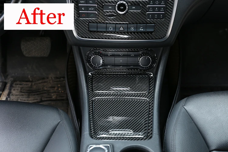 Для Mercedes Benz CLA GLA класс W117 C117 W176 X156 2013- внутренняя коробка для хранения из углеродного волокна отделка пепельница рамка