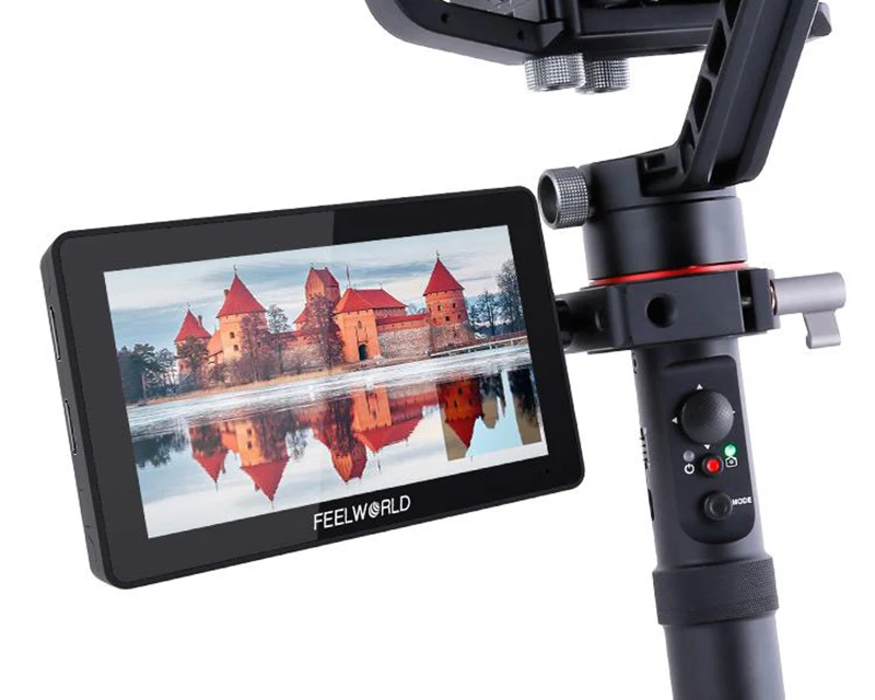 Сенсорный экран Feelworld F6 Plus 5 дюйма на мониторе камеры 1920*1080P 3D LUT 4K HDMI видеосъемка
